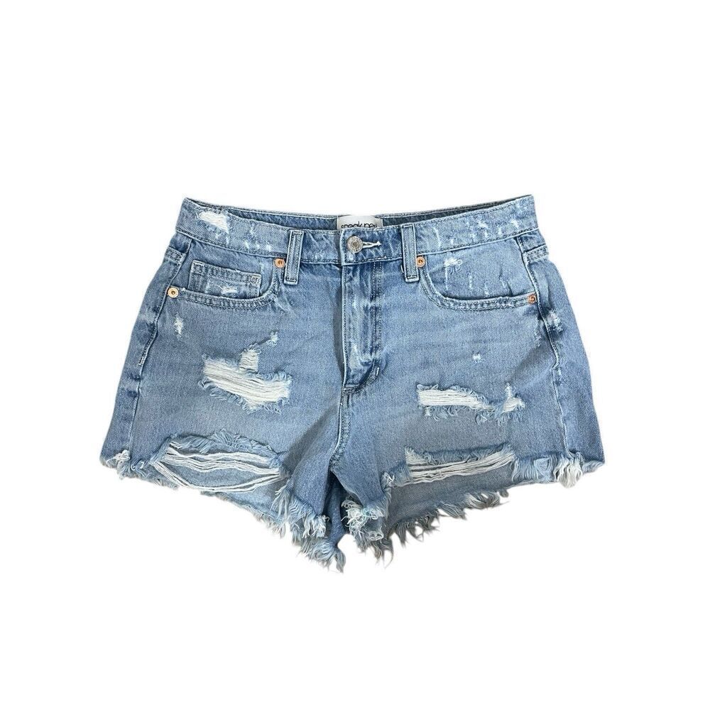 Sneak Peek Vintage Denim Shorts Size S Distressed High Rise Frayed
